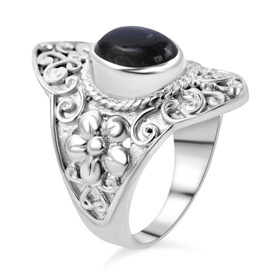 Labradorit Ring 925 Silber ca. 2.00 ct