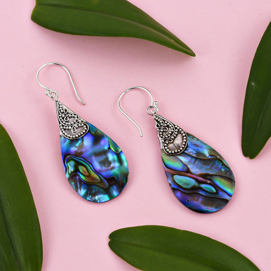 Royal Bali - Abalone Muschel Ohrringe 925 Silber