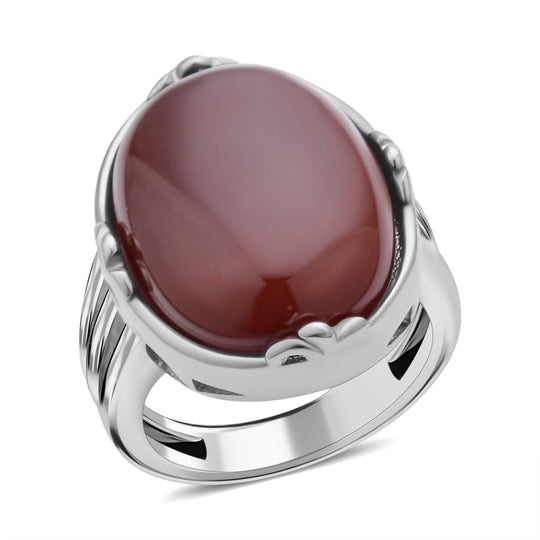 Karneol Ring, Edelstahl ca. 50,00 ct