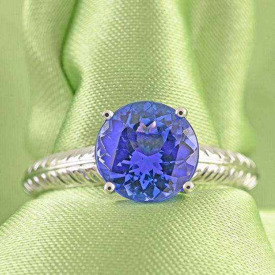 Rhapsody AAAA Tansanit Ring 950 Platin (Größe 16.50) ca. 1,50 ct