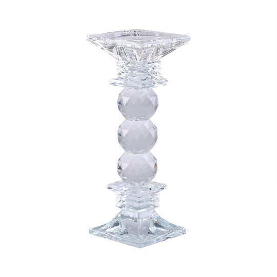 The 5th Season Kristall-Kerzenhalter, 47cm Höhe, Silber
