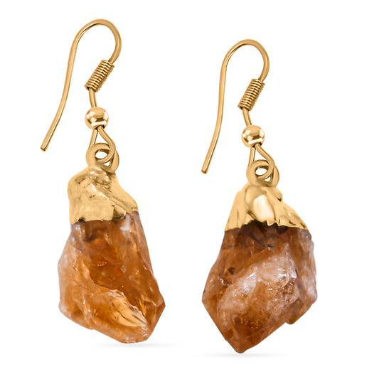 Citrin Ohrringe, goldfarben ca. 18.00 ct
