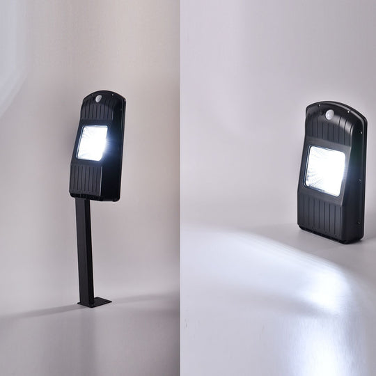 Solarlampe mit Sensor für den Außenbereich, 6x6.4x31cm, Schwarz