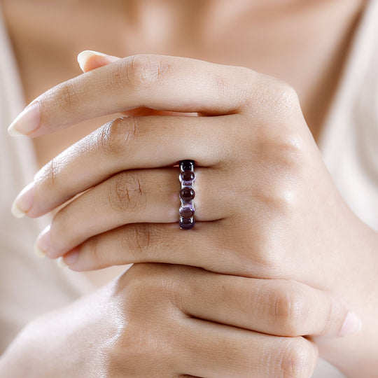 Rosa Amethyst Ring, 925 Silber , ca. 2.93 ct