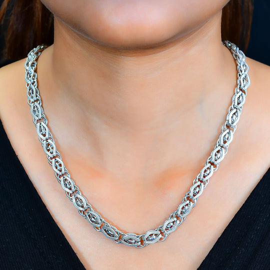 Designer inspirierte 925 Silber Gelbgold Vermeil Halskette, ca. 45 cm ca. 38,00g