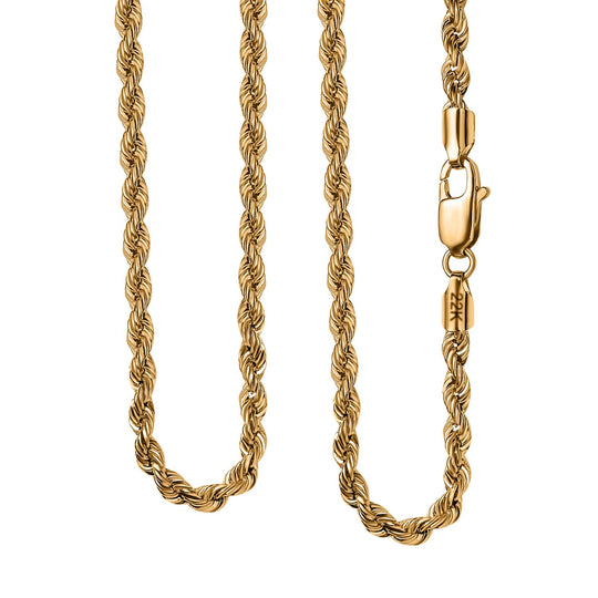 Kordelkette, 916 Gelbgold ca. 50 cm ca. 4,53g