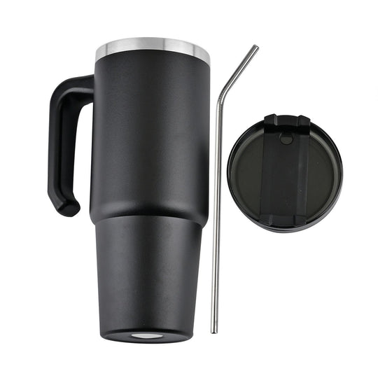 316L Edelstahl Thermobecher 887ml mit Strohhalm, Grün
