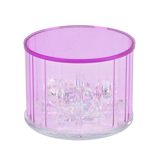 Deko Vorratsglas aus Kristallglas mit Lotusblüte Deckel,10x10x10cm, blau
