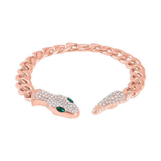 Glas, Weißer Kristall Armband ca. 26.75 cm Std Rose