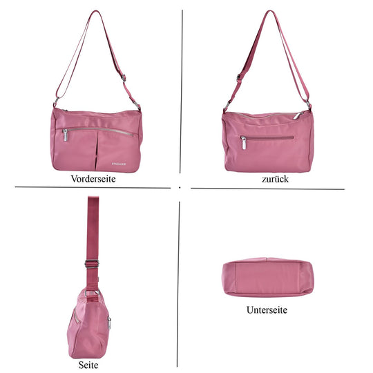 Wasserdichte Crossbody-Tasche aus Hochwertiges Nylon mit RFID schutz, 120 cm Schulterriemen, 29x20x10 cm, Elfenbein