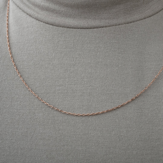 Mariner Kette, 925 Silber rosévergoldet, ca. 50 cm, ca. 2,20g