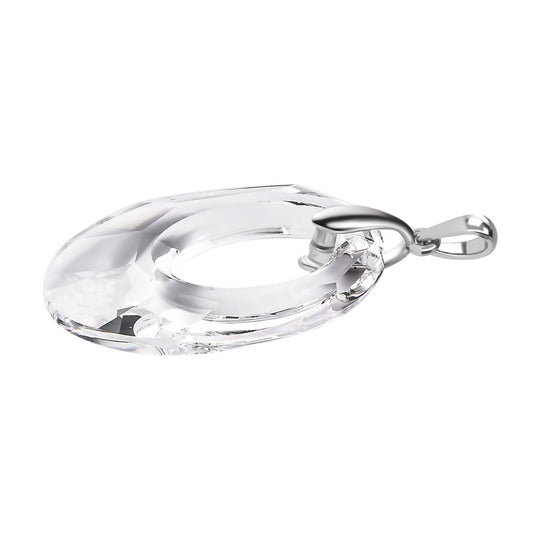 Kristall Anhänger, 925 Silber platiniert
