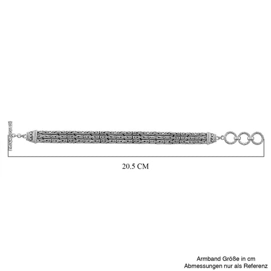 Royal Bali Kollektion - 925 Silber, Padian Armband ca. 19 cm ca. 25,45g