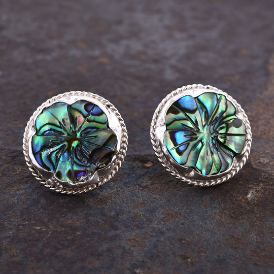 Abalone Muschel Ohrringe 925 Silber