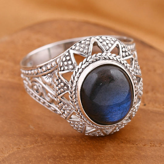 Royal Bali - Labradorit Ring, 925 Silber, , ca. 6.35 ct