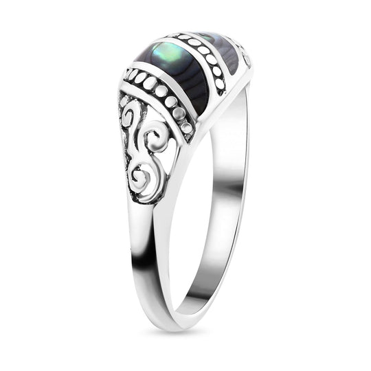 Royal Bali - Abalone Muschel Ring, 925 Silber, , ca. 4.40 ct