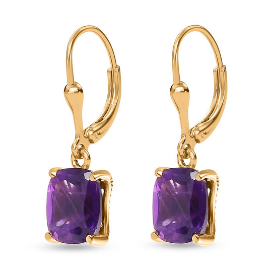 AA Rose De France Amethyst Ohrringe 925 Silber rosévergoldet ca. 4.56 ct