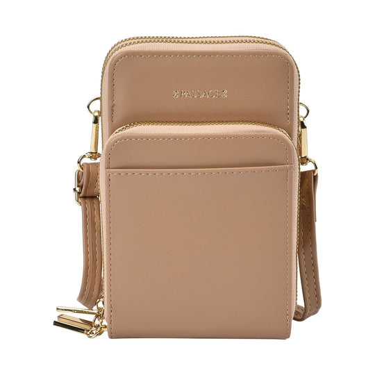 Passage Life-Style - Crossbody-Tasche mit RFID und Kartenhalter, 19x5x11 cm, braun