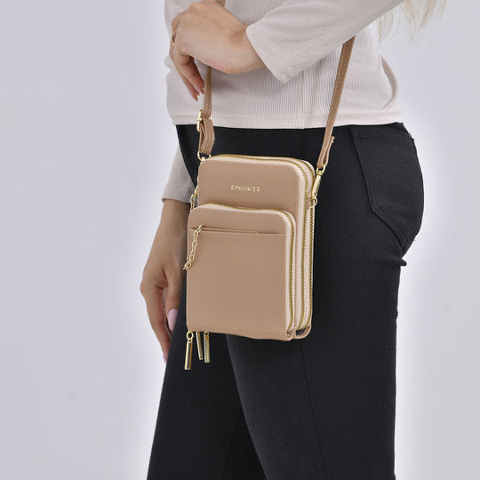Passage Life-Style - Crossbody-Tasche mit RFID und Kartenhalter, 19x5x11 cm, braun
