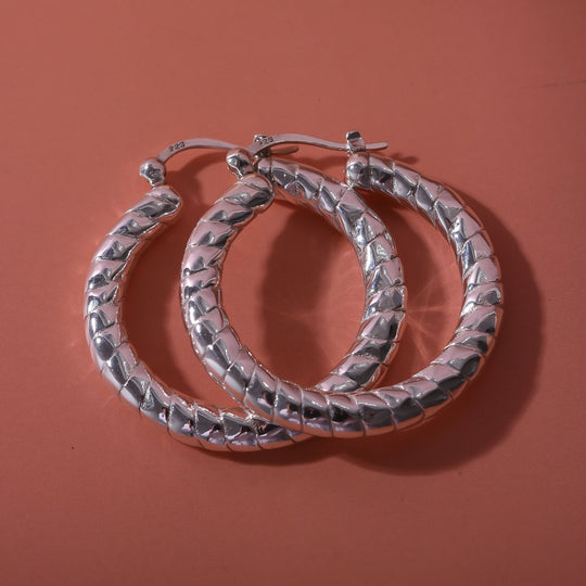 Silberhauch Kollektion - Elektroform Ohrringe, 925 Silber ca. 5,53g
