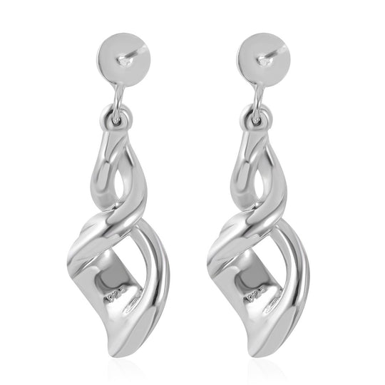 Silberhauch Kollektion - Elektroform Ohrringe, 925 Silber ca. 7,81g