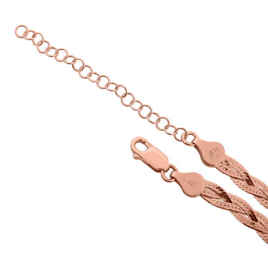 925 Silber rosévergoldet Kette ca. 45 cm ca. 7,40g