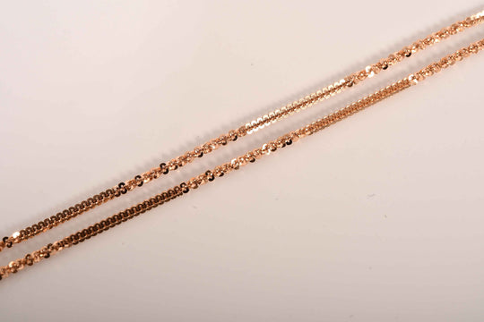 Italienische Rock Kette, 925 Silber rosévergoldet, ca. 45 cm, ca. 2,86g