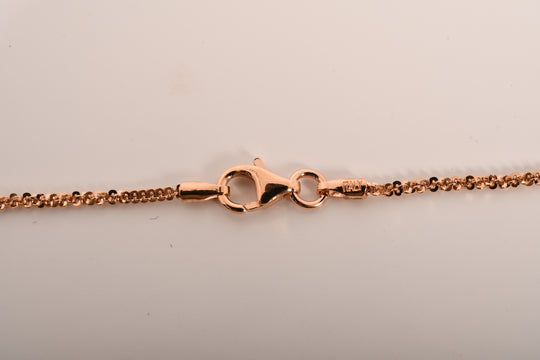 Italienische Rock Kette, 925 Silber rosévergoldet, ca. 45 cm, ca. 2,86g