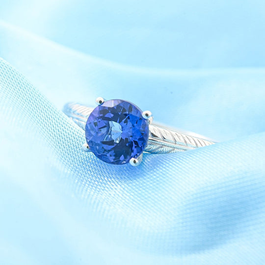 Rhapsody AAAA Tansanit AGI zertifiziert Ring 950 Platin (Größe 17.00) ca. 1.50 ct
