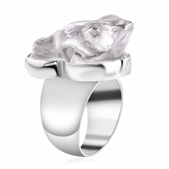Royal Bali - Kristall Ring, 925 Silber, (Größe 18.00)