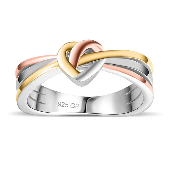 GP Amore Kollektion - Herz Liebesknotten Ring, 925 Silber,