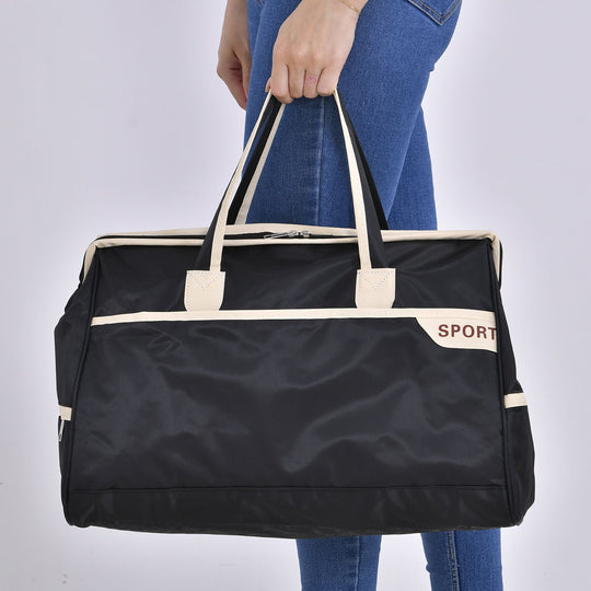 Elegante Nylon-Reisetasche mit Großem Stauraum, Größe: 48 x 22 x 29 cm, Burgunderrot