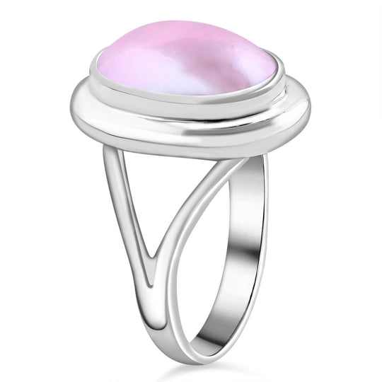 Royal Bali - Rosa Mabe Perle Ring 925 Silber