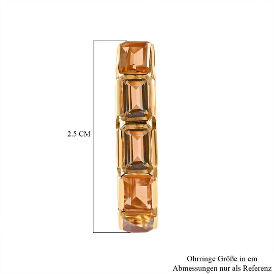 AA Afrikanischer Amethyst Ohrringe 925 Silber Gelbgold Vermeil ca. 4.97 ct