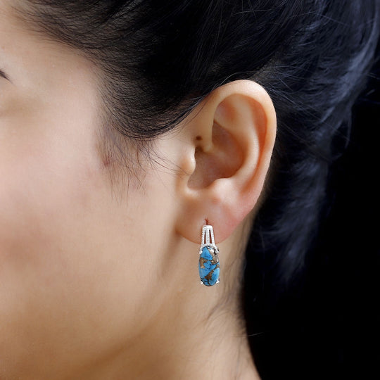 Malachit Ohrringe 925 Silber ca. 8.51 ct