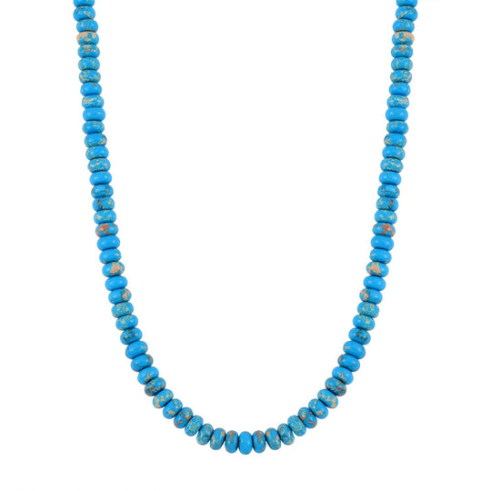 Imperial Jaspis Halskette, 45+5cm, Edelstahl - 200 ct.