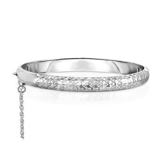 Diamantschliff Armreif, 925 Silber, ca. 19 cm, ca. 8,80g