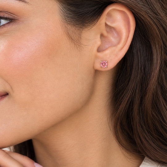 LUXURIANT SGL zertifizierte VS Labor rosa Diamant Ohrringe in 585 Roségold - 1 ct.