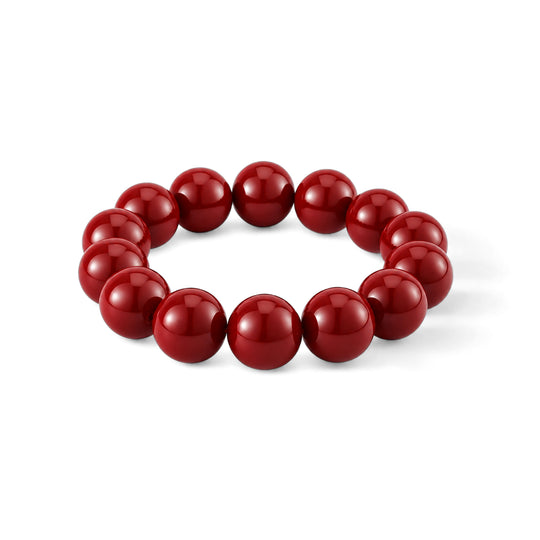Pfauenfarbenes Muschelkernperle (15-17mm) flexibles Armband