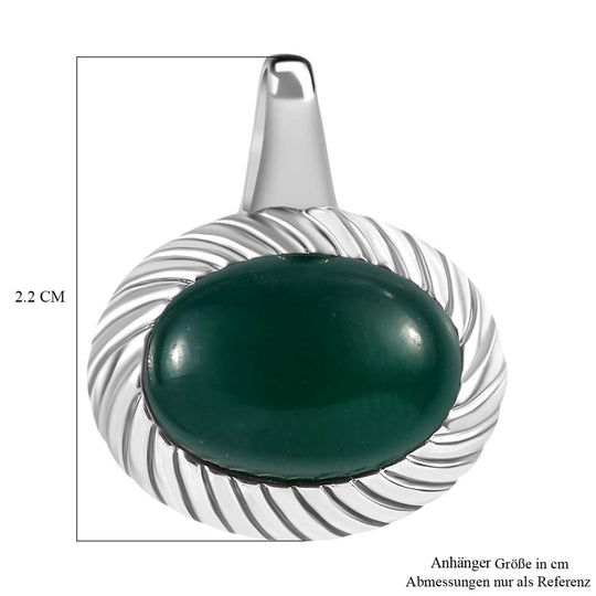 Blaues Türkis Anhänger Edelstahl ca. 5.75 ct