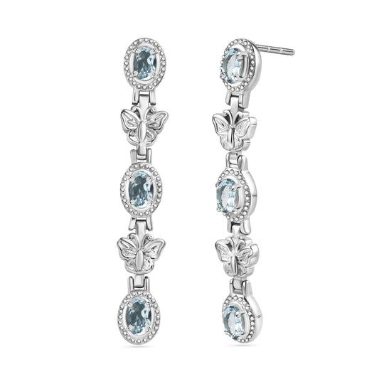 Citrin Ohrringe Edelstahl ca. 2.91 ct