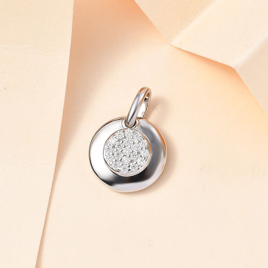 Moissanit Anhänger 925 Silber rhodiniert ca. 0.25 ct