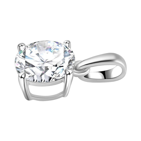 Moissanit Anhänger 925 Silber 750 Gelbgold Vermeil ca. 1.73 ct