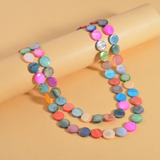 Mehrfarbig Edelsteine Kette 46 cm ca. 400,00 ct.