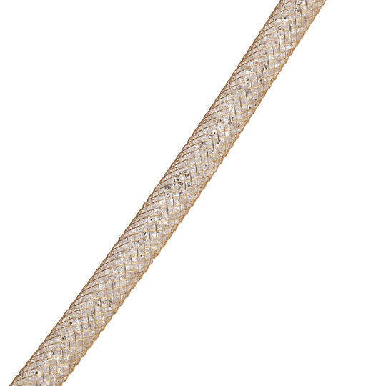 Weiße Kristall-Halskette, ca. 50 cm, goldfarben
