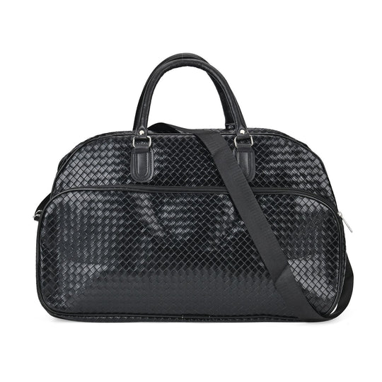 Elegante Reisetasche - PU-Außenseite, Braune Gurte, 54 x 34 x 24 cm, braun
