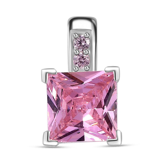 LUSTRO STELLA - Rosa Zirkonia Anhänger 925 Silber