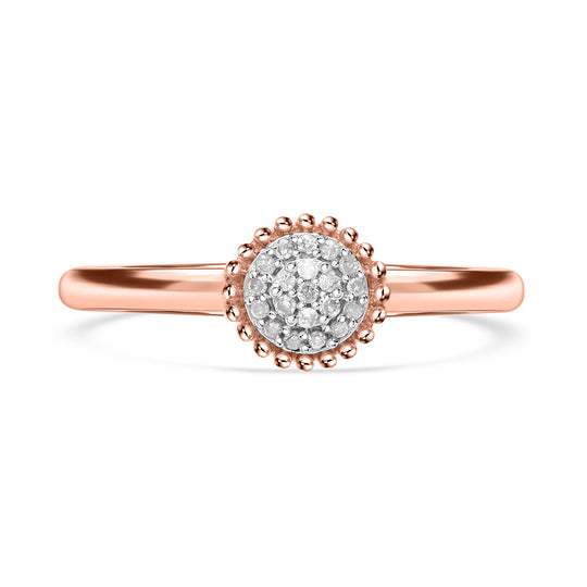 Weißer Diamant P Ring, 925 Silber platiniert (Größe 18.00), ca. 0.08 ct