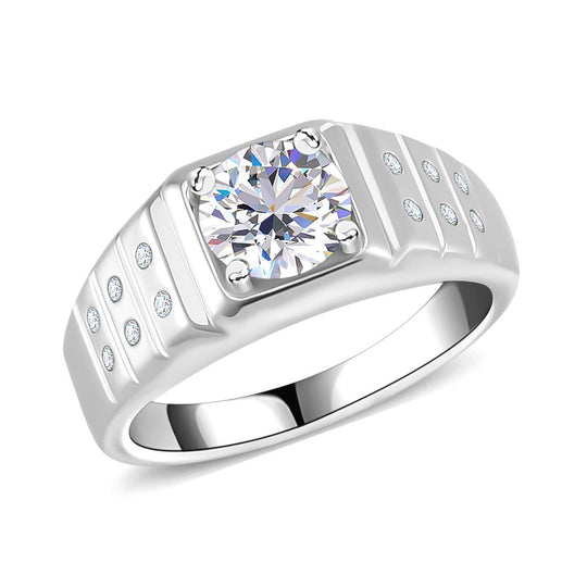 Moissanit Ring 925 Silber rhodiniert (Größe 16.00) ca. 1,34 ct