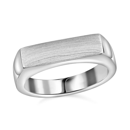 Siegel-Ring, 925 Silber rhodiniert, (Größe 19.00) ca. 7,31g